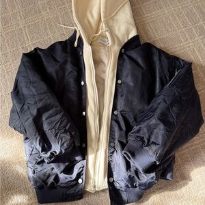 Emory Park Navy Double lined Bomber Jacket